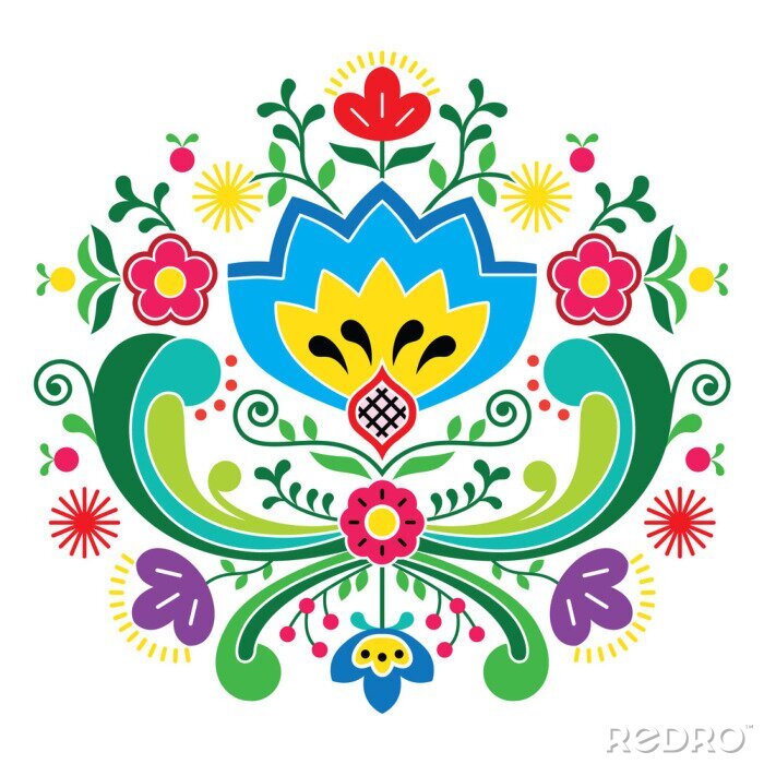 Tapete Norwegisches Volksmuster