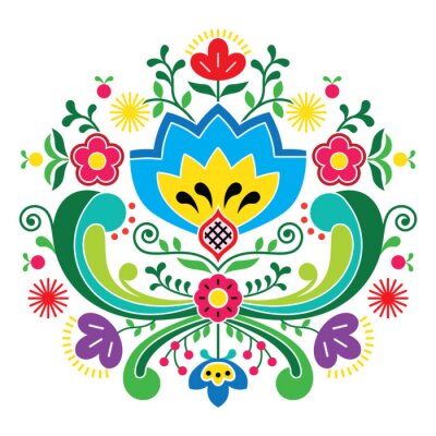 Sticker Norwegisches Volksmuster