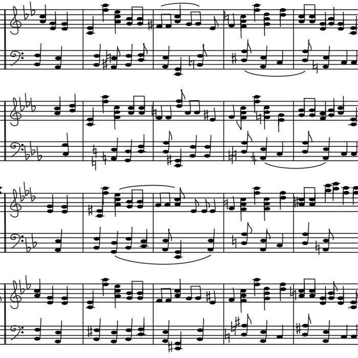 Tapete Notation vom Musikwerk