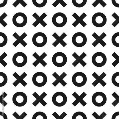 Tapete Nullen und Kreuze Spiel