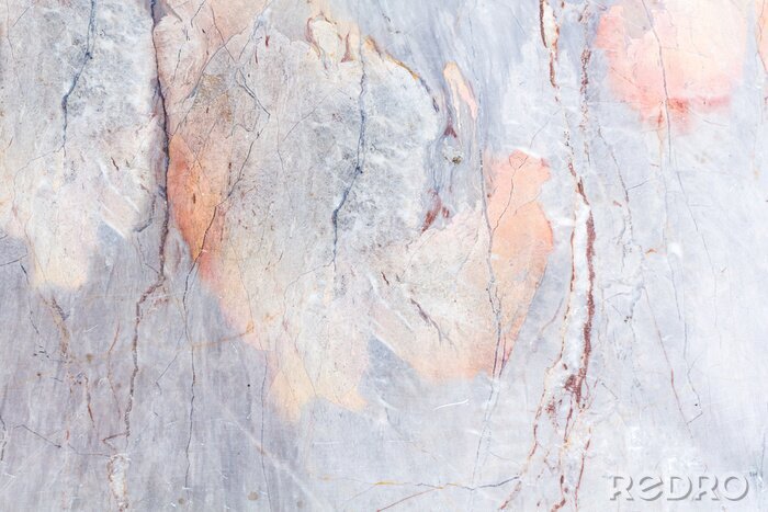 Tapete Orange-graues Marmormuster