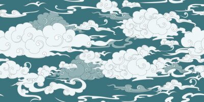 Orientalische grafische Wolken