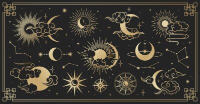 Orientalische Muster von Sonne und Mond