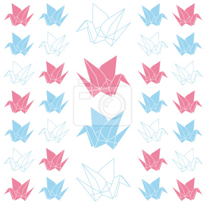 Tapete Origami Kräne