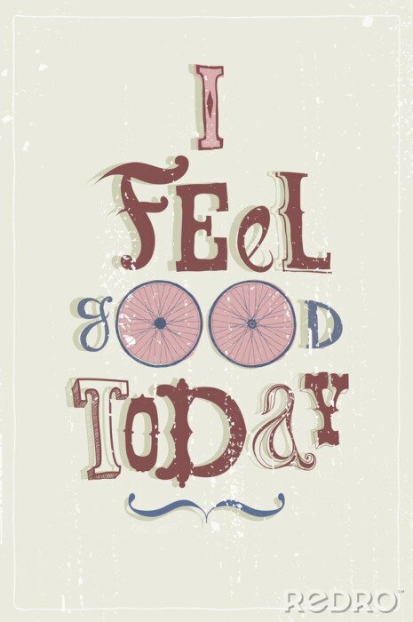 Tapete Originelle Typografie im Retrostil