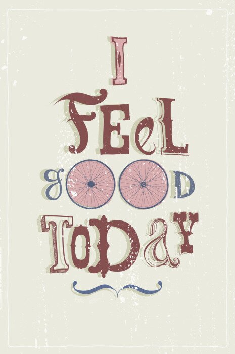 Tapete Originelle Typografie im Retrostil