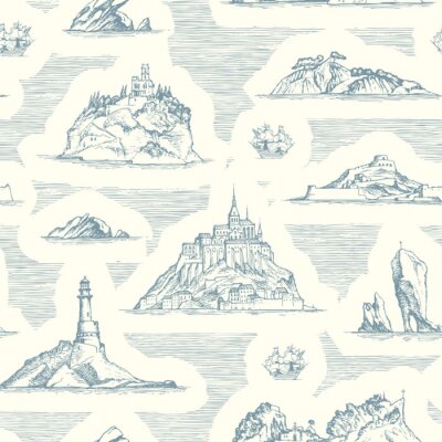 Tapete Palast im Bergjahrgang