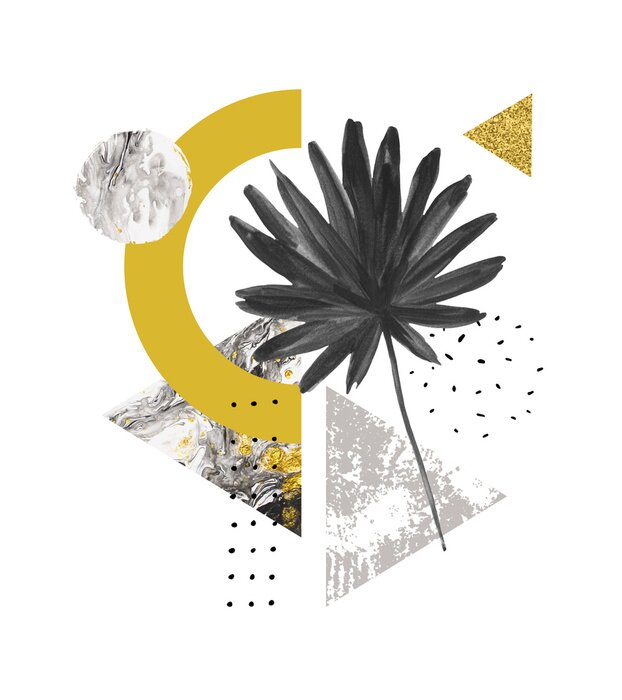 Tapete Palmblatt-Zusammensetzung