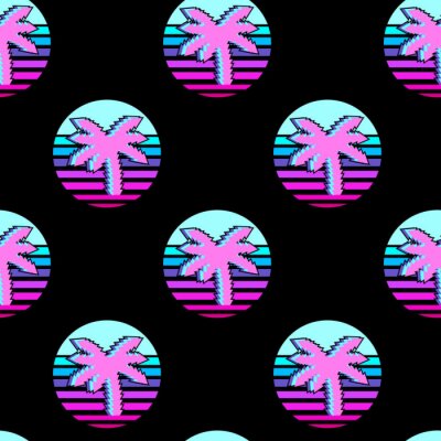 Tapete Palme im Vaporwae-Stil