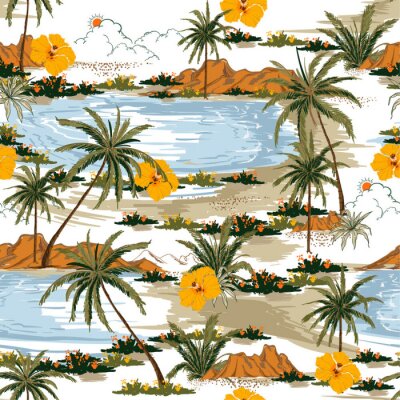 Tapete Palmen am Strand