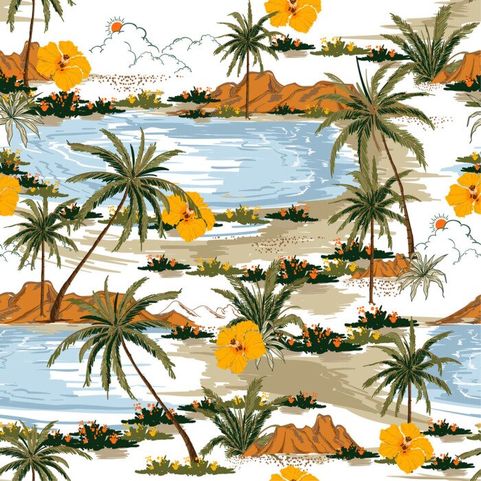 Tapete Palmen am Strand