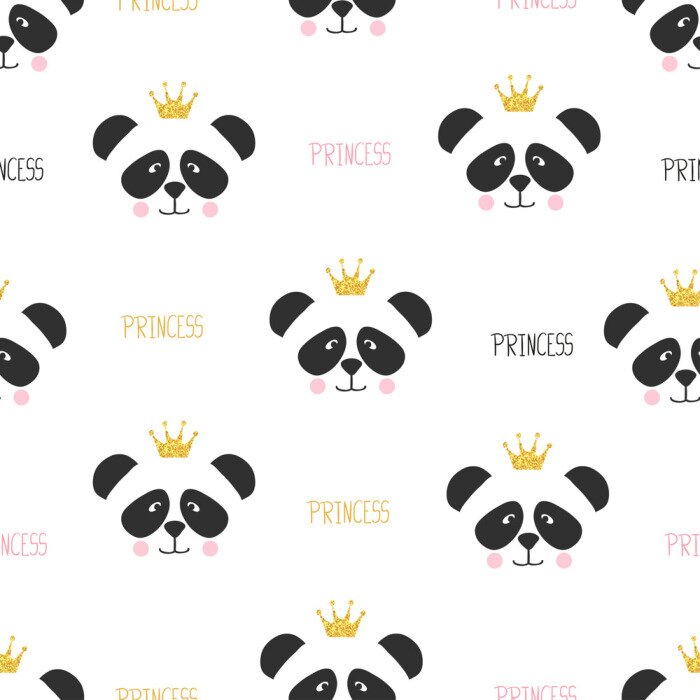 Tapete Pandas in Kronen