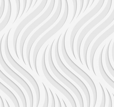 Tapete Papier ausgeschnitten wellige Blätter auf grau