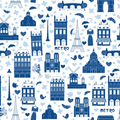 Tapete Paris Hintergrund. Pattern