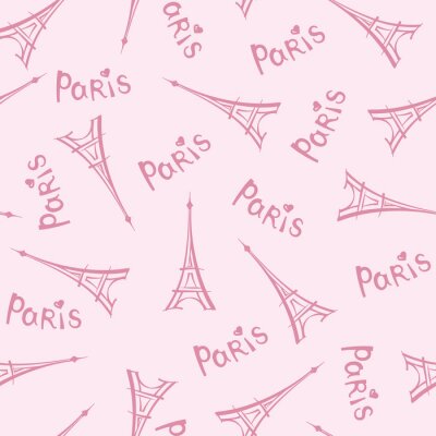 Tapete Paris-Stadt nahtlose Muster. Reisen Frankreich Fliesen Hintergrund