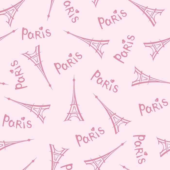 Tapete Paris-Stadt nahtlose Muster. Reisen Frankreich Fliesen Hintergrund
