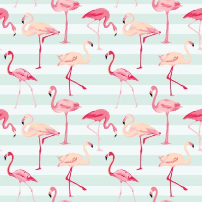 Tapete Pastell-Illustration mit Vögeln