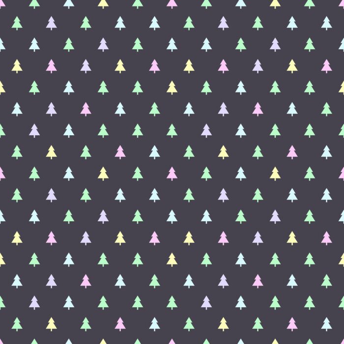 Tapete Pastell kleine Weihnachtsbäume