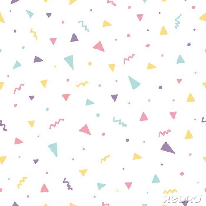 Tapete Pastell Memphis Muster