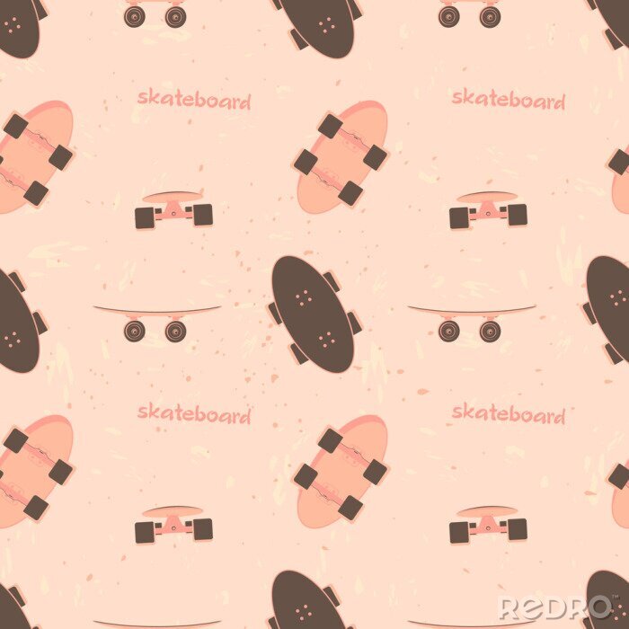 Tapete Pastell-Skateboards