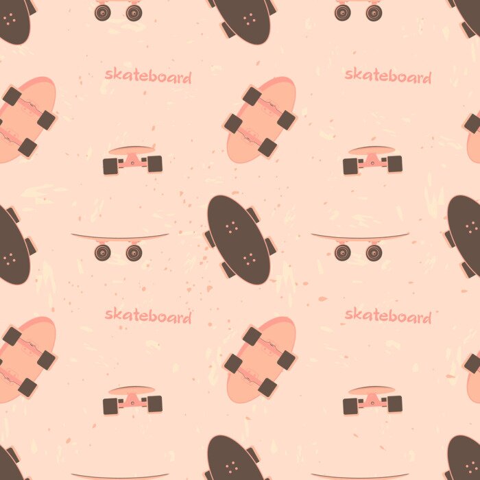 Tapete Pastell-Skateboards