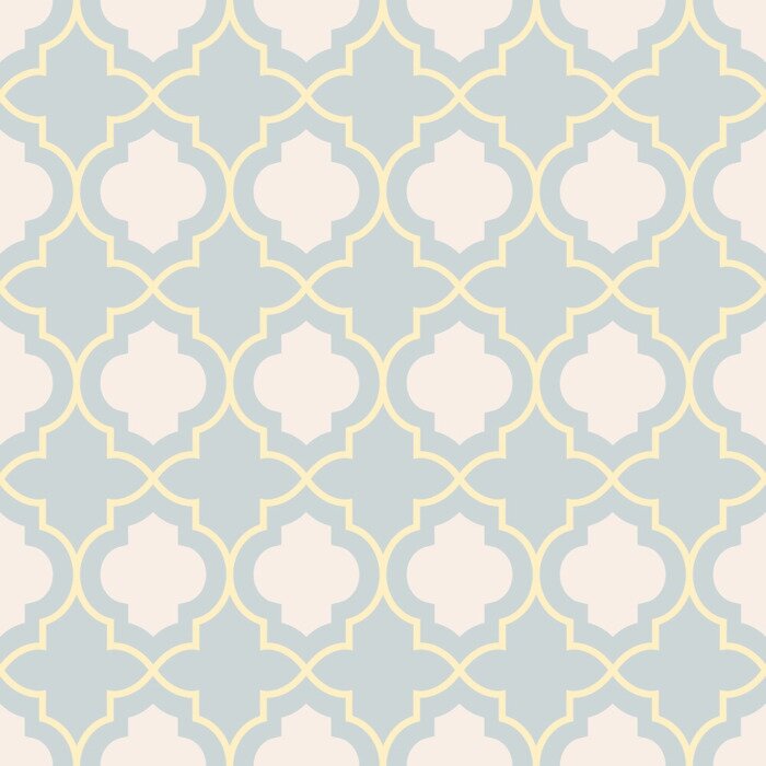 Tapete Pastellfarbener marokkanischer Klee