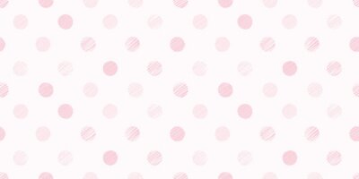 Tapete Pastellrosa Motiv mit kleinen Kreisen
