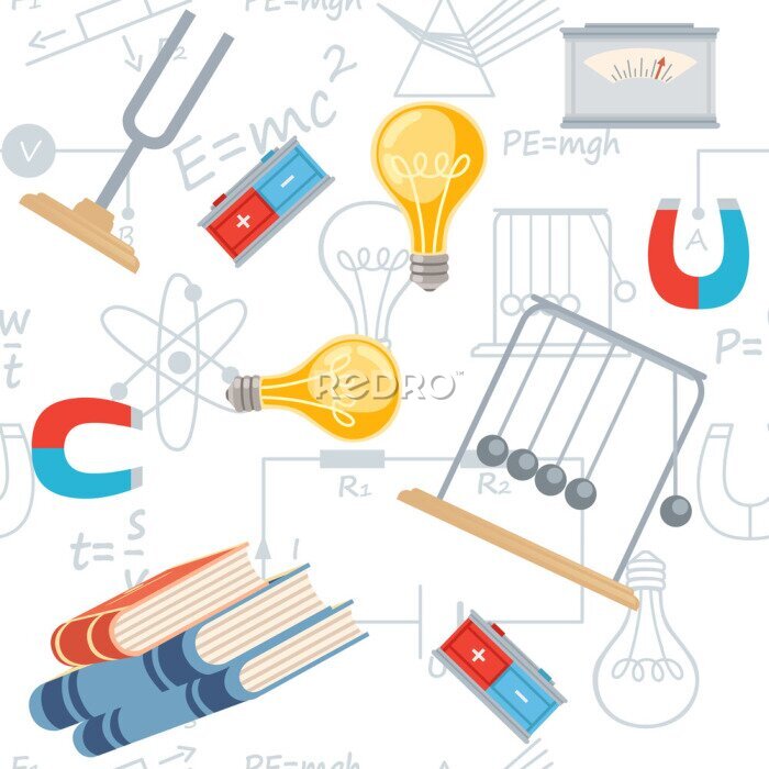 Tapete Physik lernen - Schulsachen