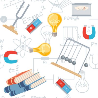 Tapete Physik lernen - Schulsachen