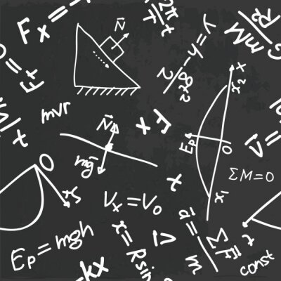 Tapete Physikalische Muster auf schwarzem Hintergrund