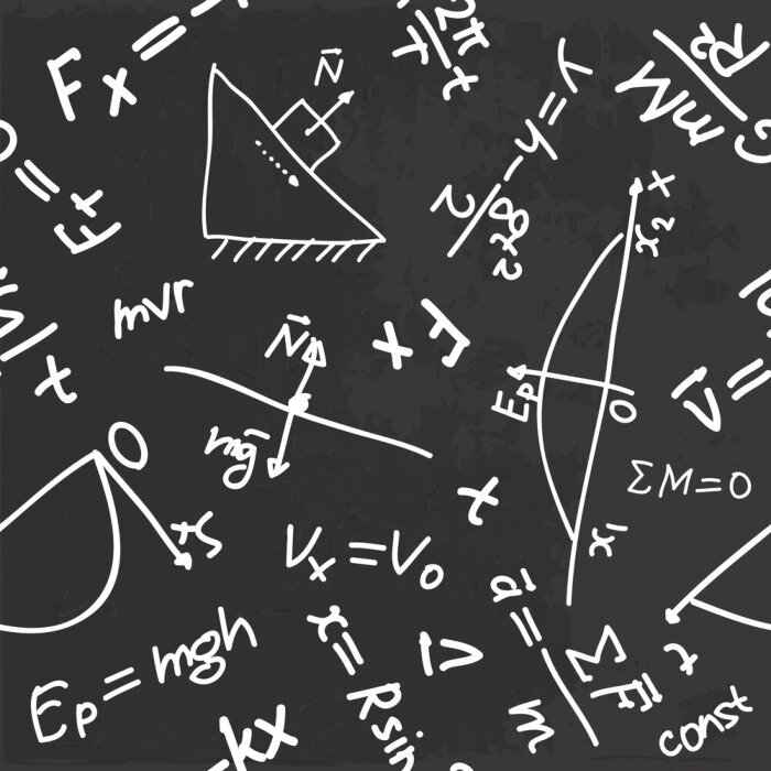 Tapete Physikalische Muster auf schwarzem Hintergrund