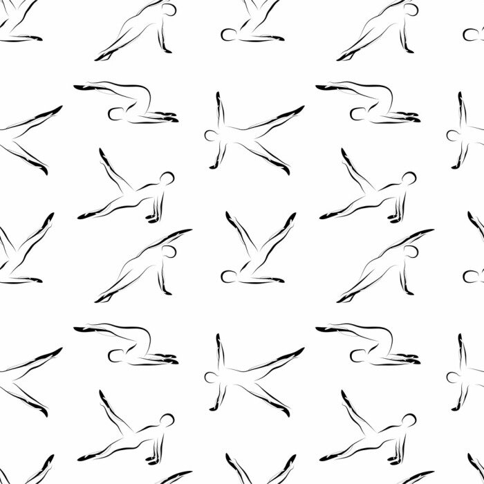 Tapete Pilates stellt nahtloses Vektormuster auf