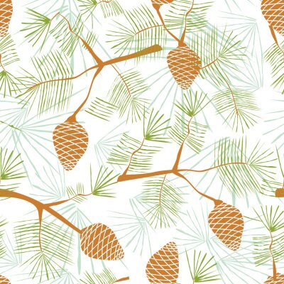 Tapete Pinecone nahtlose Hintergrundmuster