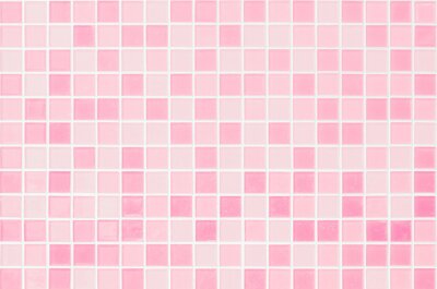 Tapete Pink tile wall chequered background bathroom floor texture. Ceramic wall and floor tiles mosaic background in bathroom