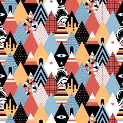 Tapete Psychedelisches Bergthema