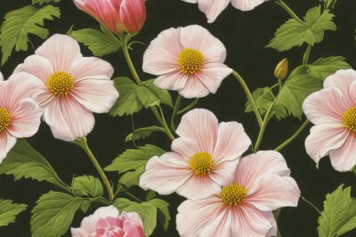 Tapete Puderblumen im Garten