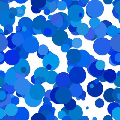 Tapete Punkte in Blautönen auf weißem Hintergrund