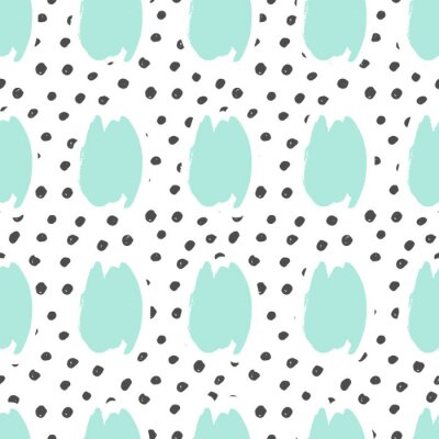 Tapete Punkte und Kreise auf weißem Hintergrund