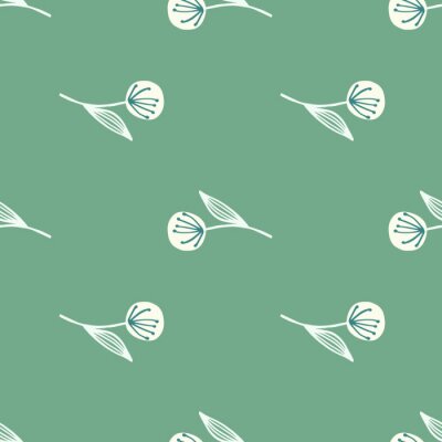 Tapete Pusteblumen Türkis und Weiß Hintergrund