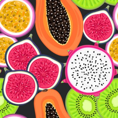 Tapete Querschnitte tropischer Früchte