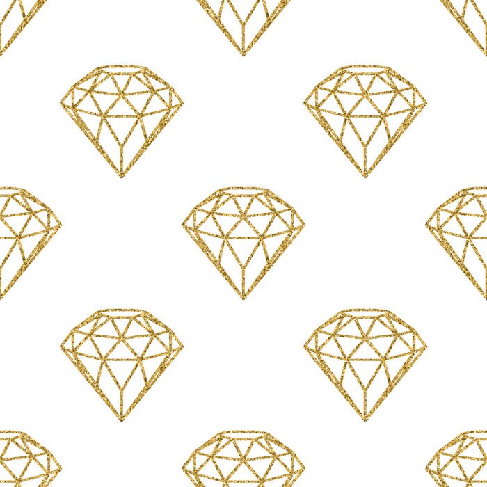 Tapete Rautenmuster auf weißem Hintergrund