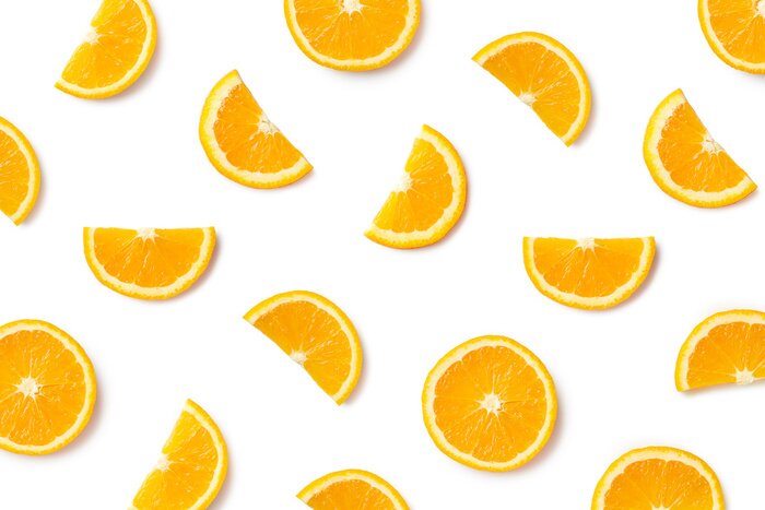 Tapete Realistische Orangenscheiben