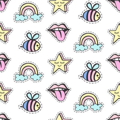 Tapete Regenbogenbienen