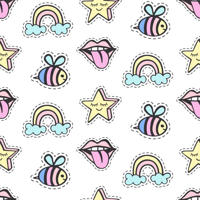 Tapete Regenbogenbienen