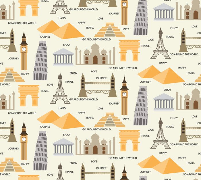 Tapete reisen nahtlose Muster