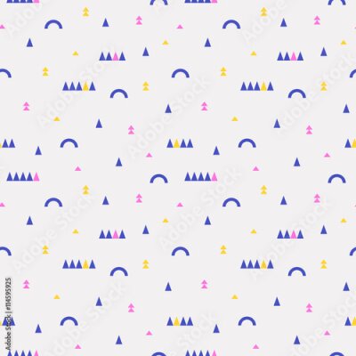 Tapete Retro-Memphis-Farben