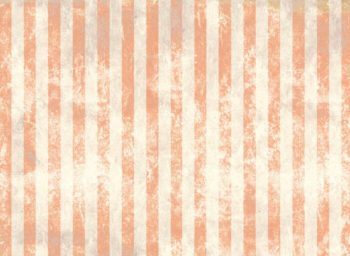 Tapete Retro-Motiv mit verblassten Streifen in Orange