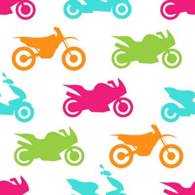 Tapete Retro Motorrad nahtlose Muster