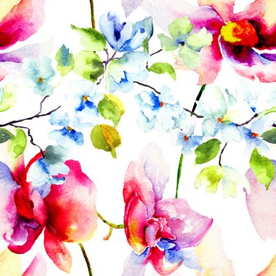 Tapete Romantische nahtlose Muster