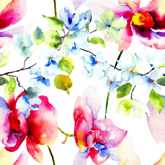 Tapete Romantische nahtlose Muster